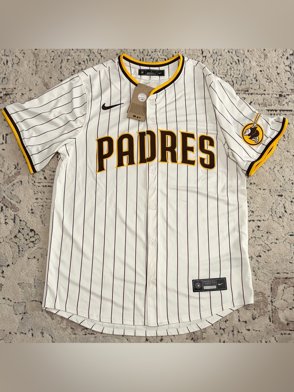 Nike Authentic San Diego Padres Baseball MLB Pinstripe Jersey Men’s Size: Medium - Picture 4 of 9